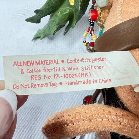 NWOT ANNALEE Native American Indian Boy 6" Mouse with String of Fish 2006 - Picture 12 of 12